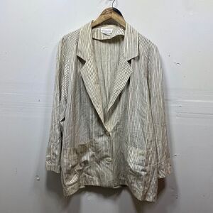 Henri Bendel Silk Stripe Blazer Large